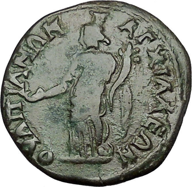 CARACALLA 198AD Anchialus in Thrace TYCHE Authentic Ancient Roman Coin i50921