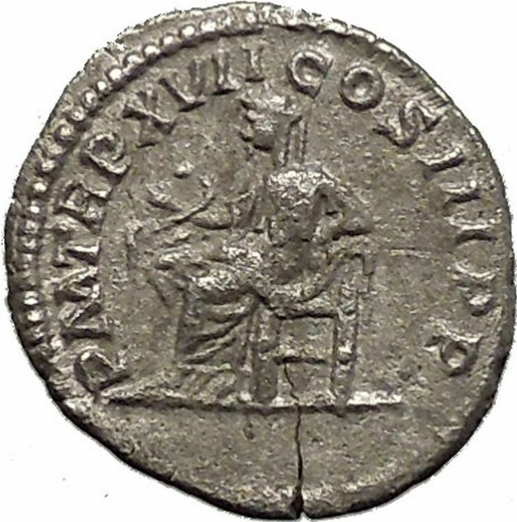 SEPTIMIUS SEVERUS Silver Ancient Roman Coin Salus Asclepius daughter i53153