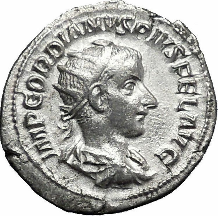 GORDIAN III 239ADAncient Silver Roman Coin Aequitas Fair trade Wealth i49891