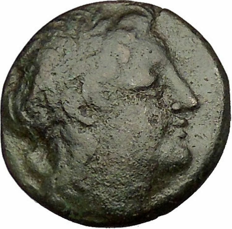 Aitolian League in Aitolia 300BC Spear Jawbone Calydonian Boar Greek Coin i54059