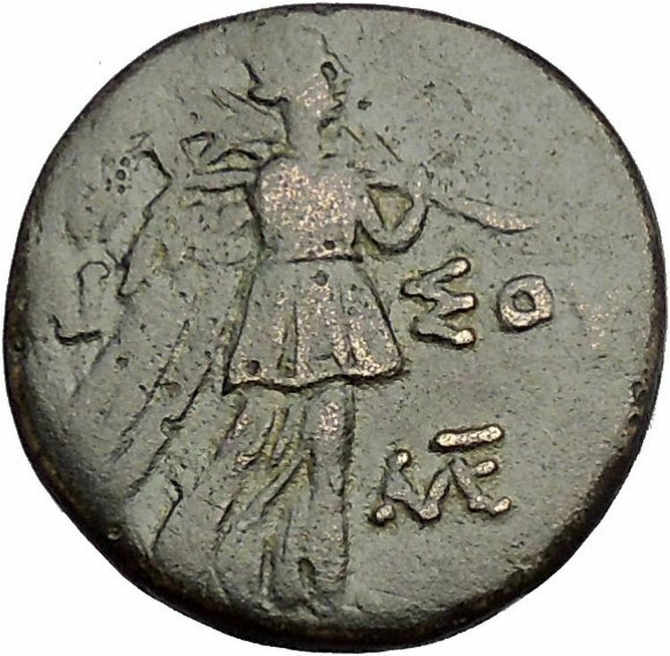 AMISOS in PONTUS MITHRADATES VI the GREAT Gorgon Aegis Nike Greek Coin i53931