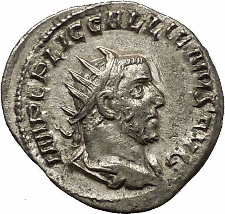 Gallienus 253AD Silver Rare Ancient Roman Coin Pax Peace Cult i54143