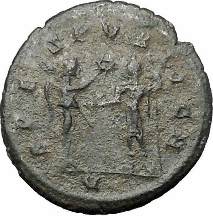 Tacitus receiving wreath from Victory Rare 275AD Ancient Roman Coin i54443