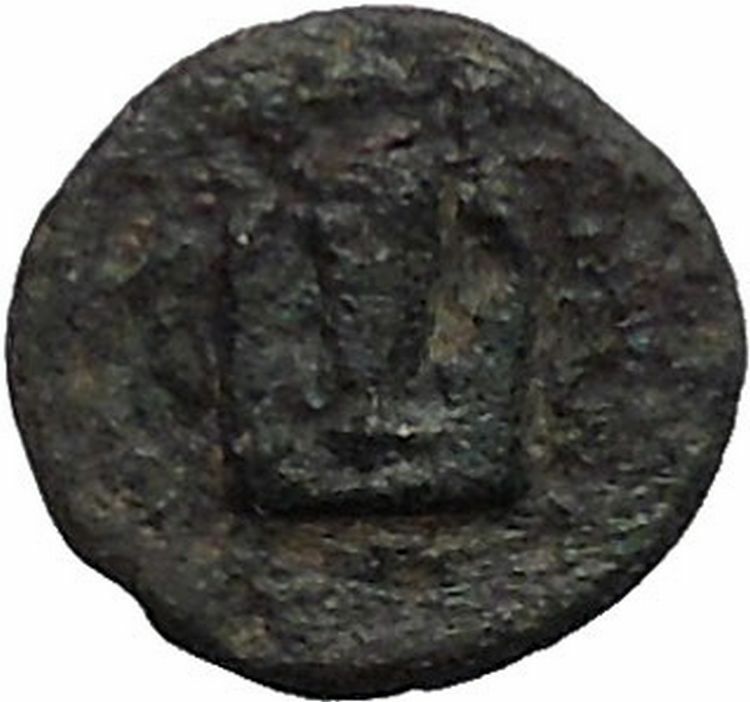 KOLOPHON in IONIA 350BC Apollo Musical Lyre Authentic Ancient Greek Coin i54796