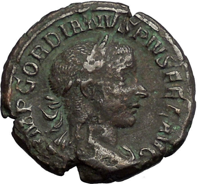 Gordian III 238AD Big Authentic Ancient Roman Coin Zeus Jupiter Cult i55124