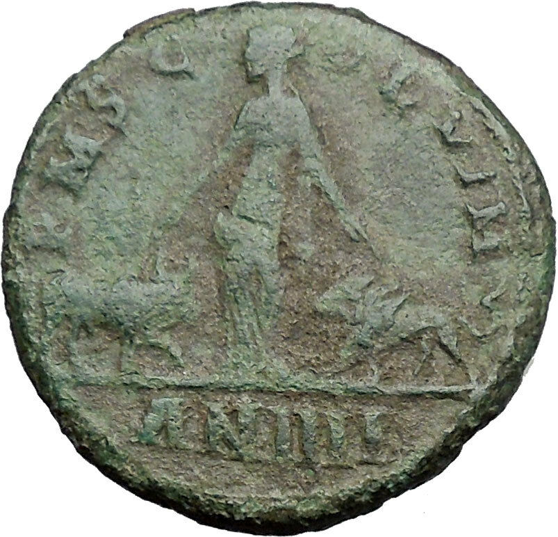 GORDIAN III 241AD Vimiancium BULL & LION Legions Sestertius Roman Coin i54755