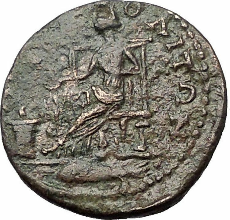 ELAGABALUS 218AD Amphipolis Macedonia Tyche Authentic Ancient Roman Coin i55491