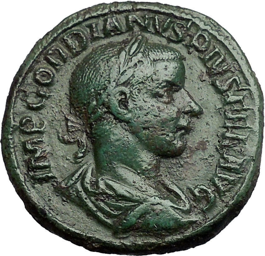 GORDIAN III 240AD Sestertius Big Ancient Rare Roman Coin SOL SUN Rare i55111