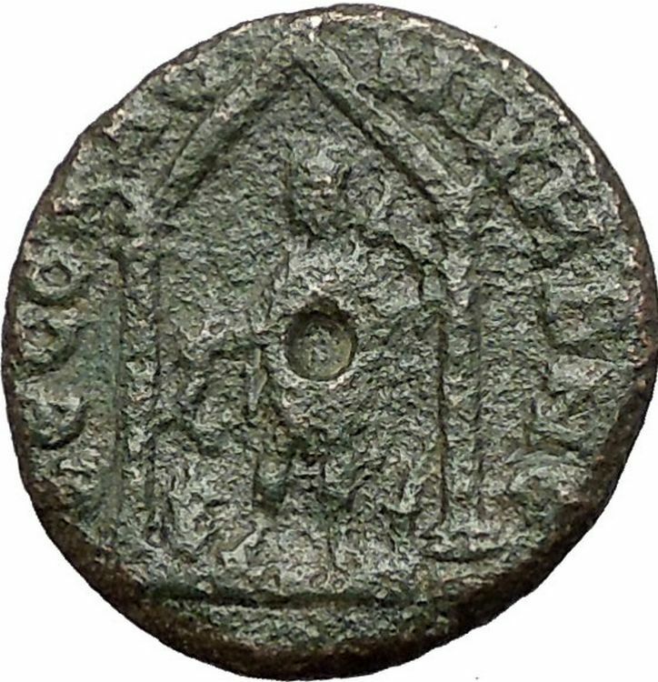 VALERIAN I 253AD Thessalonica Macedonia Kabeiros Temple RARE Roman Coin i55682