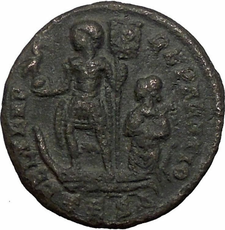 CONSTANTIUS II Constantine the Great son Big Ancient Roman Coin Galley i56524