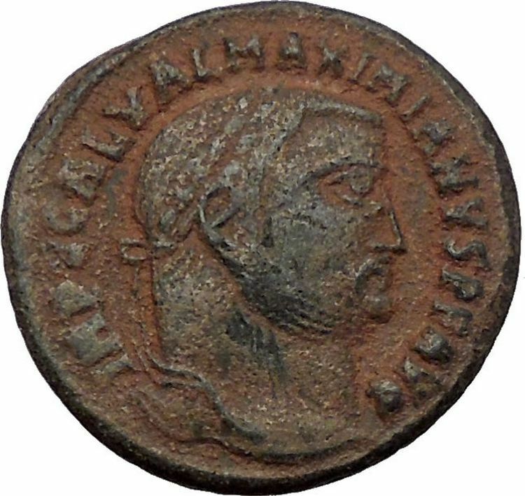 Galerius 308AD Alexandria mint RARE Ancient Roman Coin Genius Cult i56512