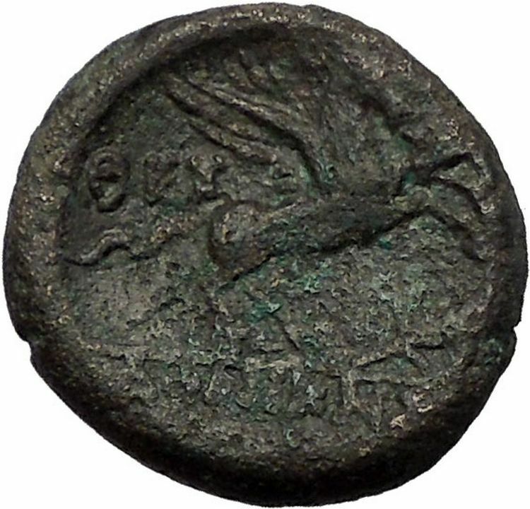 THESSALONICA in MACEDONIA 187BC Dionysus Pegasus RARE Ancient Greek Coin i57540