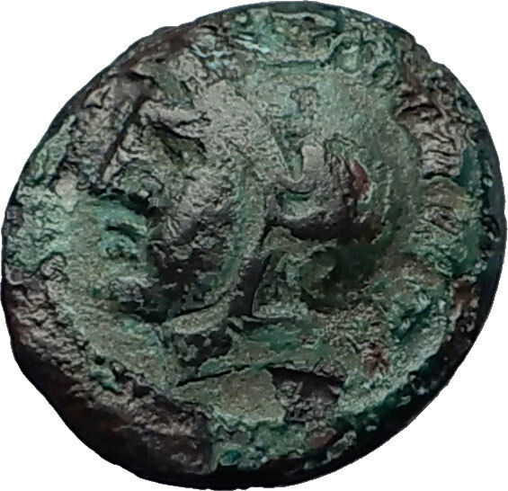 AKANTHOS in MACEDONIA 400BC Athena Wheel Authentic Ancient Greek Coin i58702