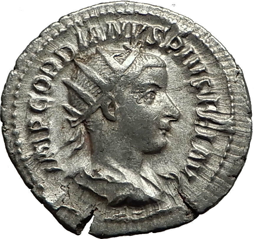 GORDIAN III 239AD Rome Authentic Genuine Ancient Silver Roman Coin ROMA i59077