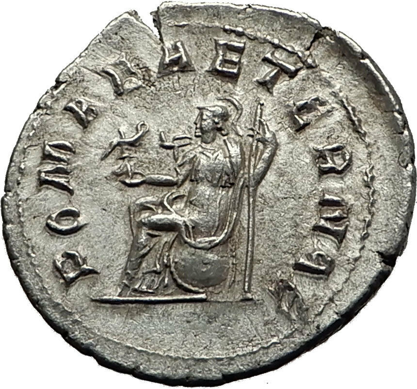 GORDIAN III 239AD Rome Authentic Genuine Ancient Silver Roman Coin ROMA i59077