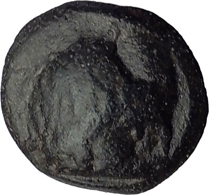 GAZA in JUDEA 2-1CenBC RARE Authentic Ancient Greek Coin ZEUS CORNUCOPIA i64144