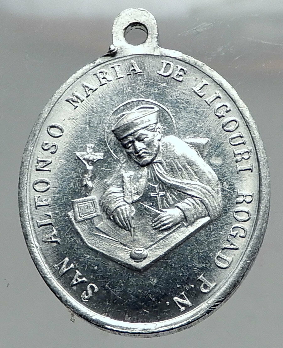 1900-1930's CHRISTIAN Pendant SAINTS Alphonsus Liguori Francis of Assisi i63555