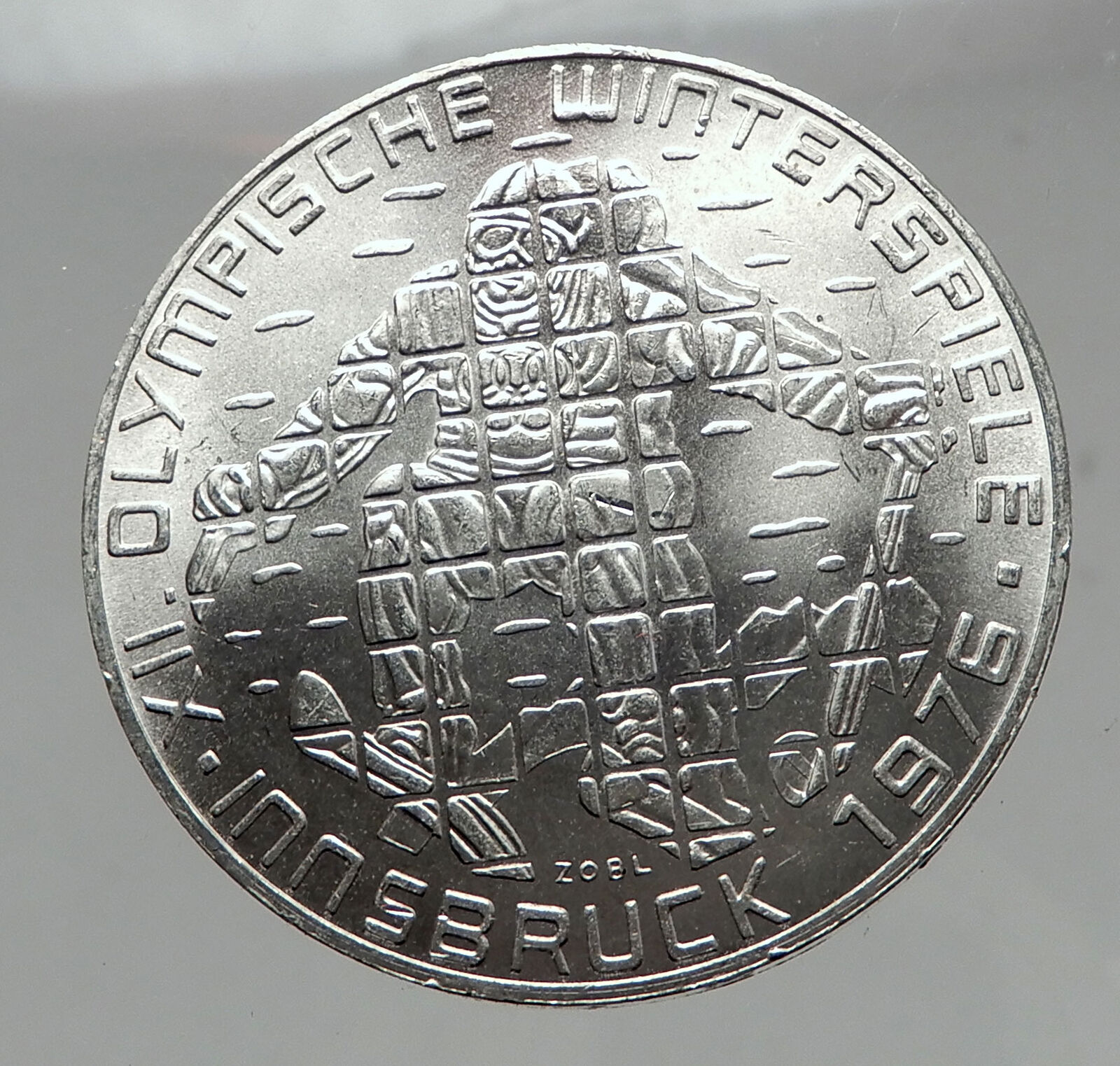 1976 Innsbruck WINTER Olympic Games AUSTRIA - SILVER 100 Schilling Coin i63019