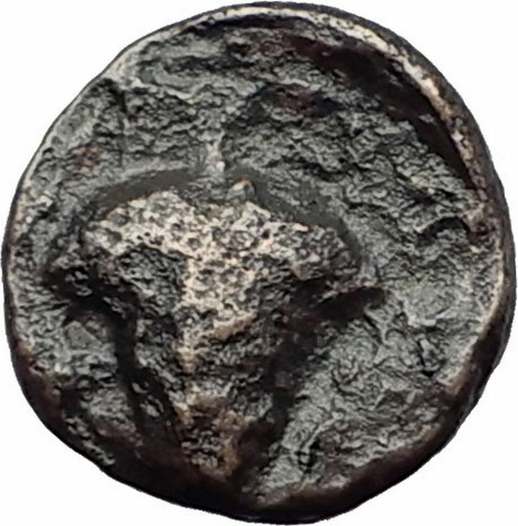 EUOBIAN LEAGUE in Euboia 272BC Authentic Ancient Greek Coin BULL GRAPES i63739