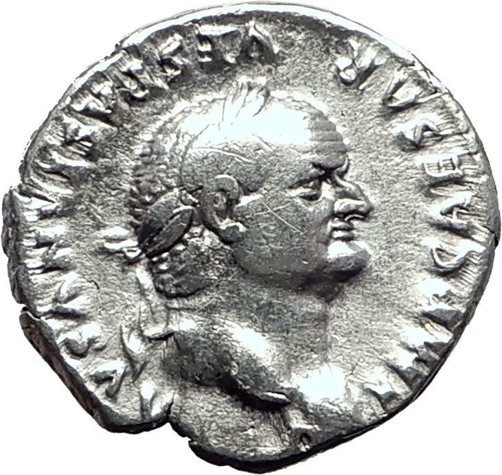 VESPASIAN 69AD Rare Authentic Genuine Ancient Silver Roman Coin Jupiter i64472