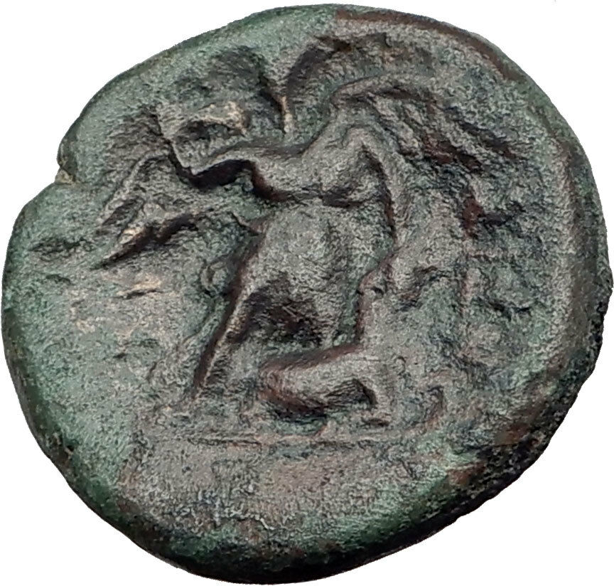 SYRACUSE in SICILY 212BC RARE R1 Ancient Greek Coin ARES Bull Sacrifice i64761