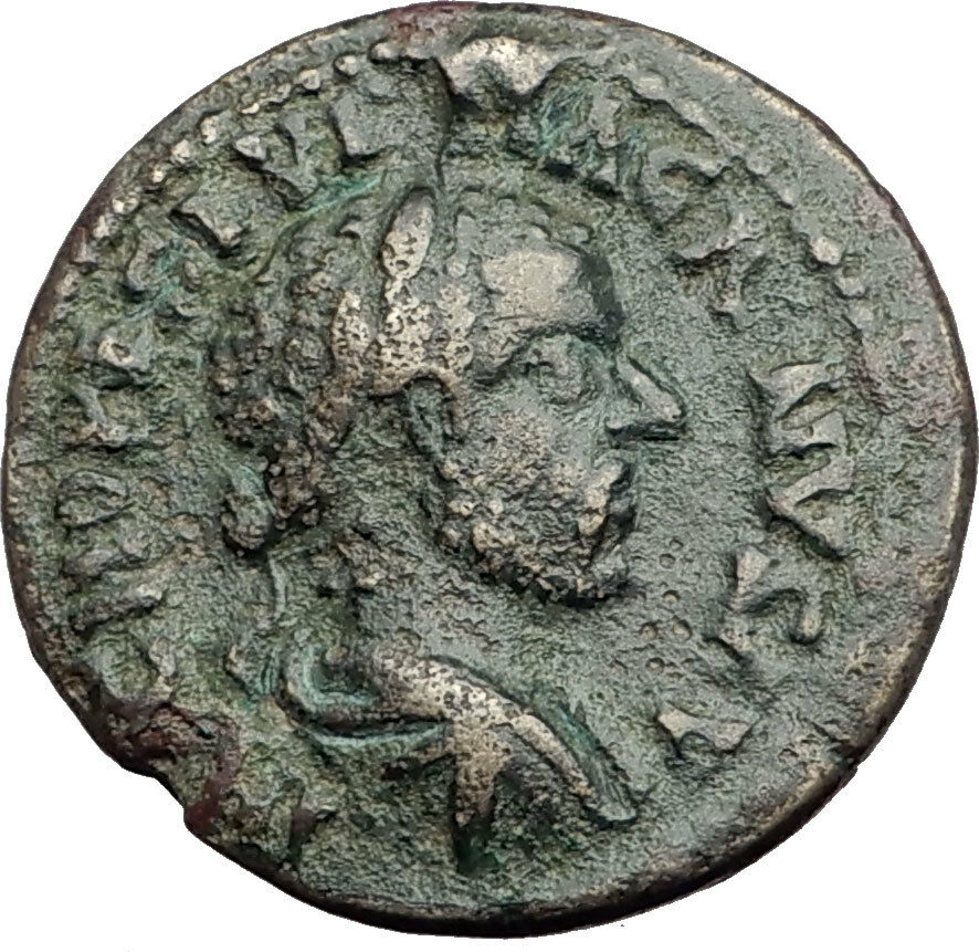 MACRINUS 217AD Parium Parion MYSIA Authentic Ancient Roman Coin CAPRICORN i64736