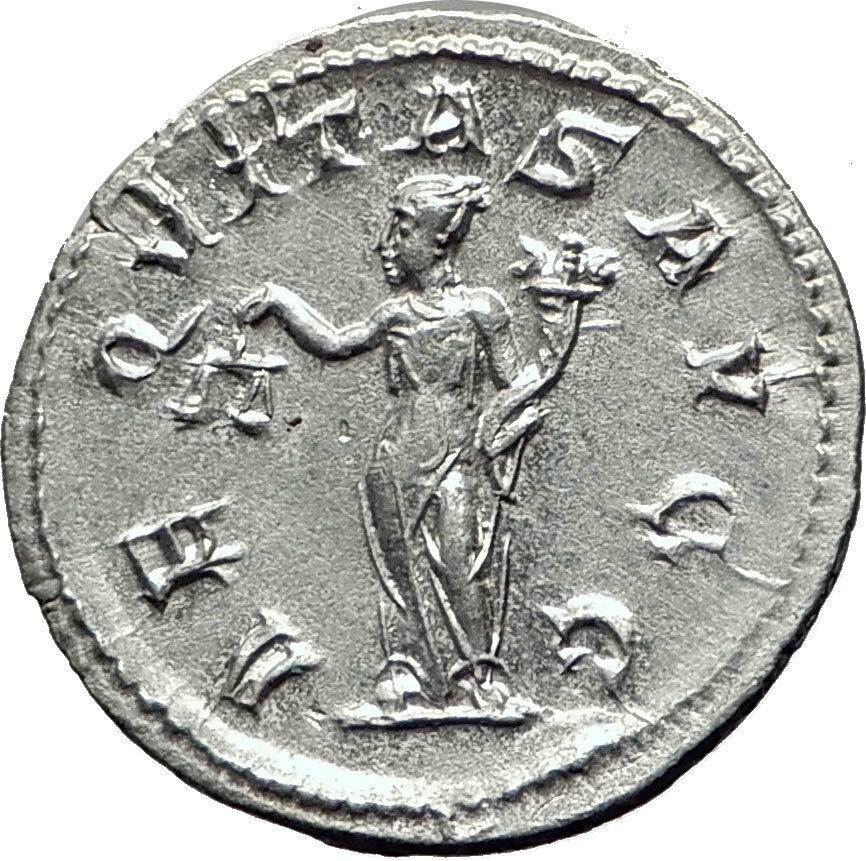 PHILIP I the ARAB 246AD Rome Authentic Ancient Silver Greek Coin AEQUITAS i65307