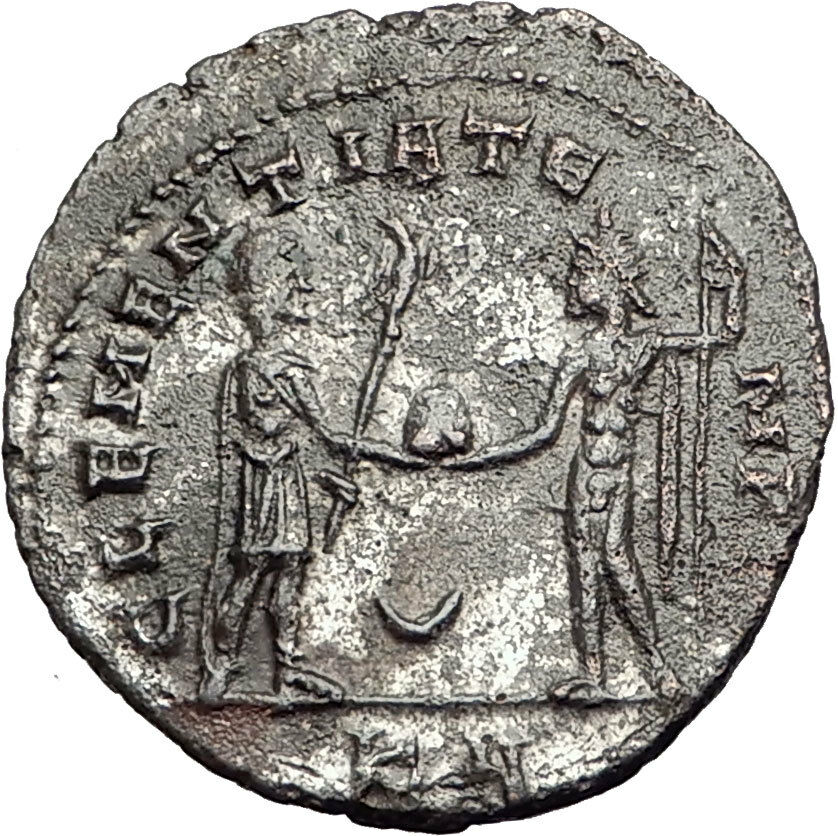 PROBUS receiving globe from Jupiter 277AD Authentic Ancient Roman Coin i65109