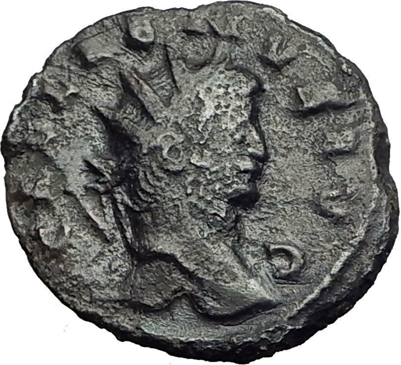 Gallienus Valerian I son 265AD Authentic Rare Ancient Roman Coin Mars i65121