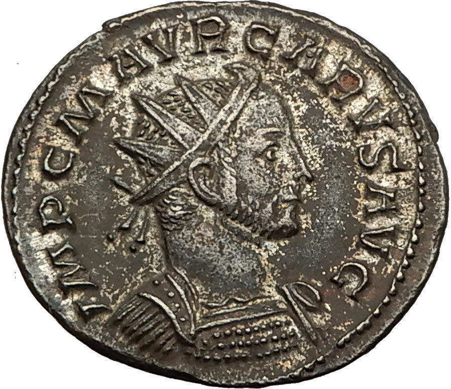 CARUS 282AD Lugdunum Authentic Ancient Roman Coin PAX Peace Goddess i65454