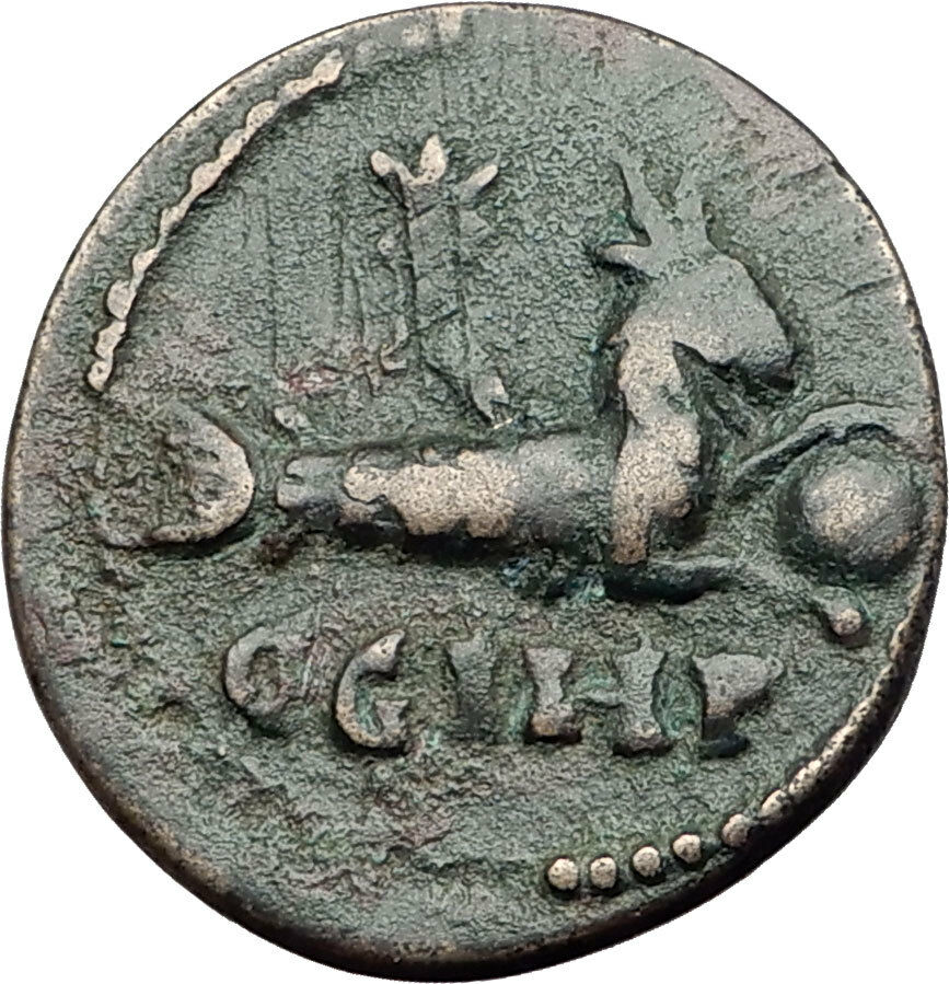 MACRINUS 217AD Parium Parion MYSIA Authentic Ancient Roman Coin CAPRICORN i65178