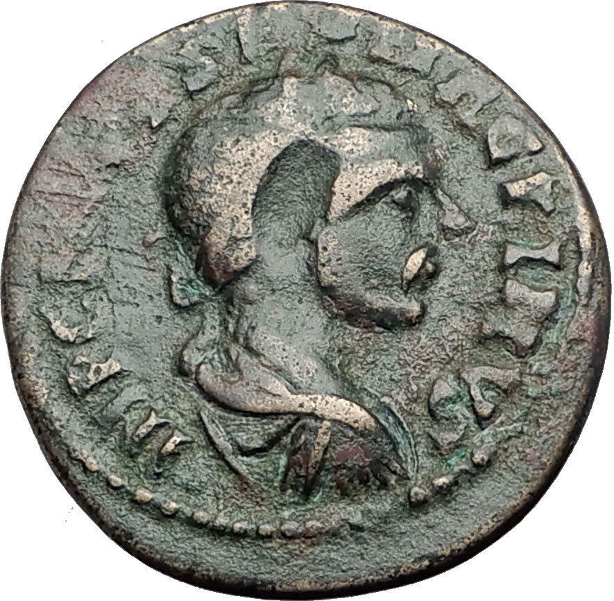 MACRINUS 217AD Parium Parion MYSIA Authentic Ancient Roman Coin CAPRICORN i65178