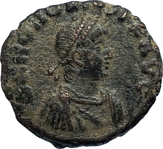 HONORIUS on Horse 392AD Original Genuine Authentic Ancient Roman Coin i67121