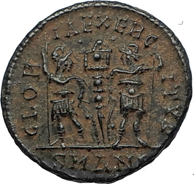 CONSTANS Authentic Ancient 337AD Antioch Genuine Roman Coin w SOLDIERS i67006