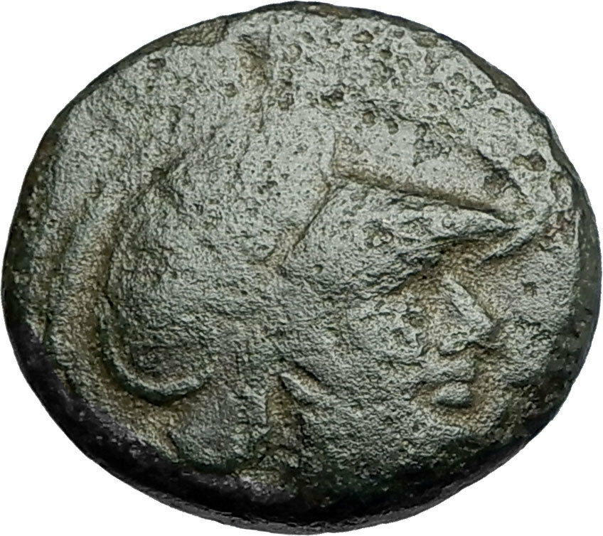 LYSIMACHOS Thrace King 305BC Lampsakos Ancient Greek Coin ATHENA TROPHY i67788