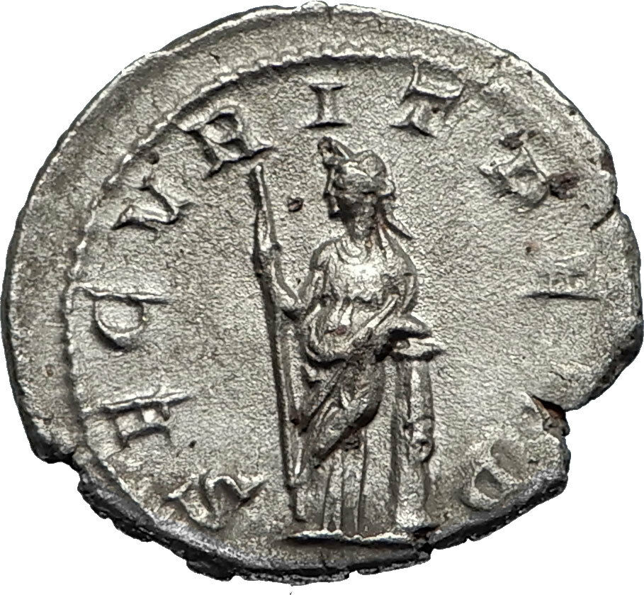 GORDIAN III 244AD Rome Authentic Ancient Silver Roman Coin Securitas i67343