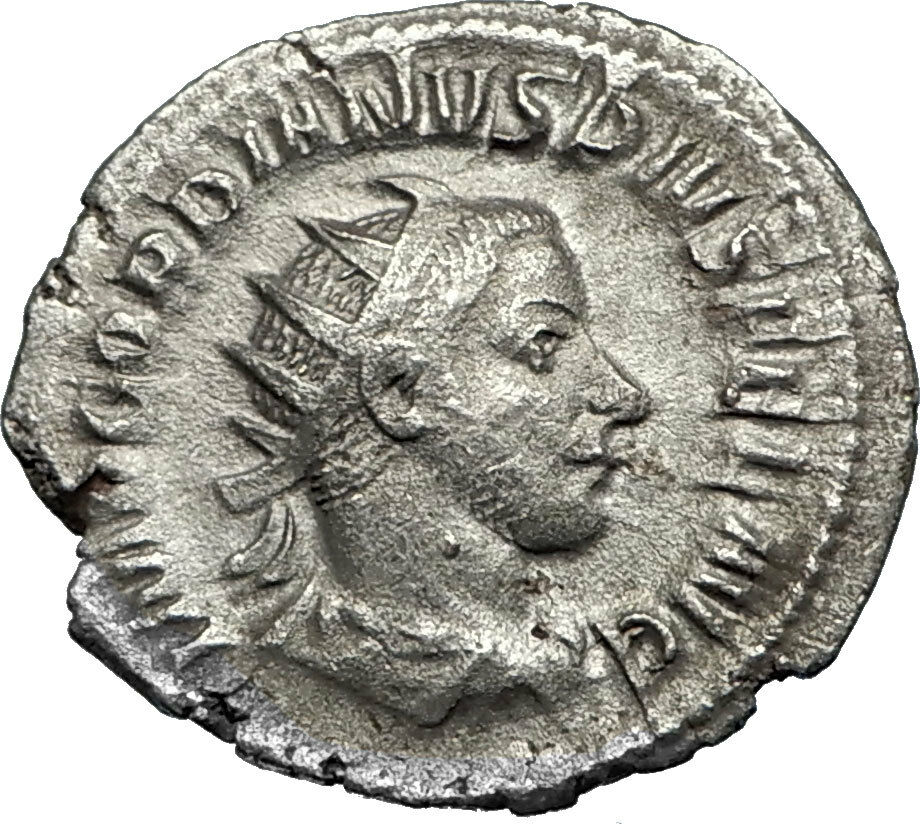 GORDIAN III 244AD Rome Authentic Ancient Silver Roman Coin Securitas i67343