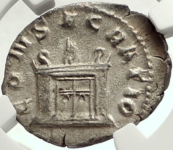 Divus TRAJAN Authentic Ancient Silver 250AD Roman Coin TRAJAN DECIUS NGC i68411