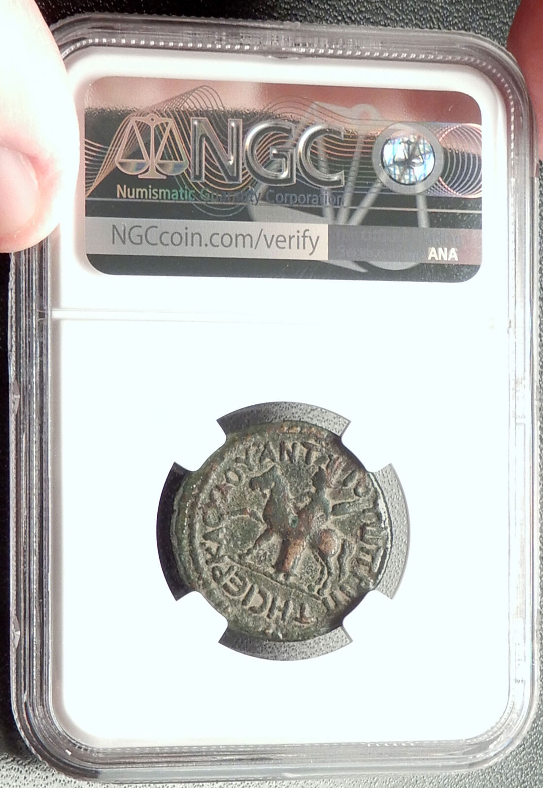 LUCIUS VERUS 161AD Hippos Decapolis Jerusalem Area Ancient Roman Coin NGC i68414