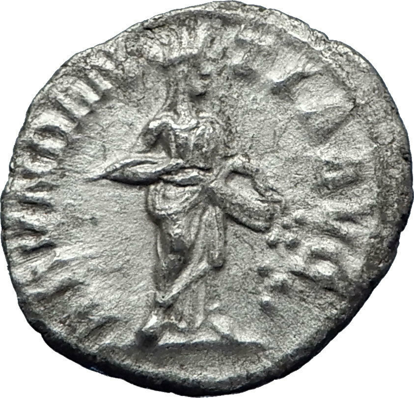 SEVERUS ALEXANDER 229AD Authentic Ancient Silver Roman Coin ABUNDANTIA i70373