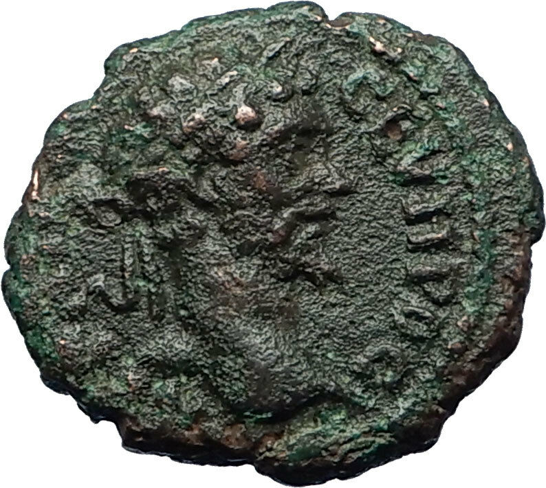 SEPTIMIUS SEVERUS Nicopolis ad Istrum Roman Coin APOLLO LIZARD STATUE i71020