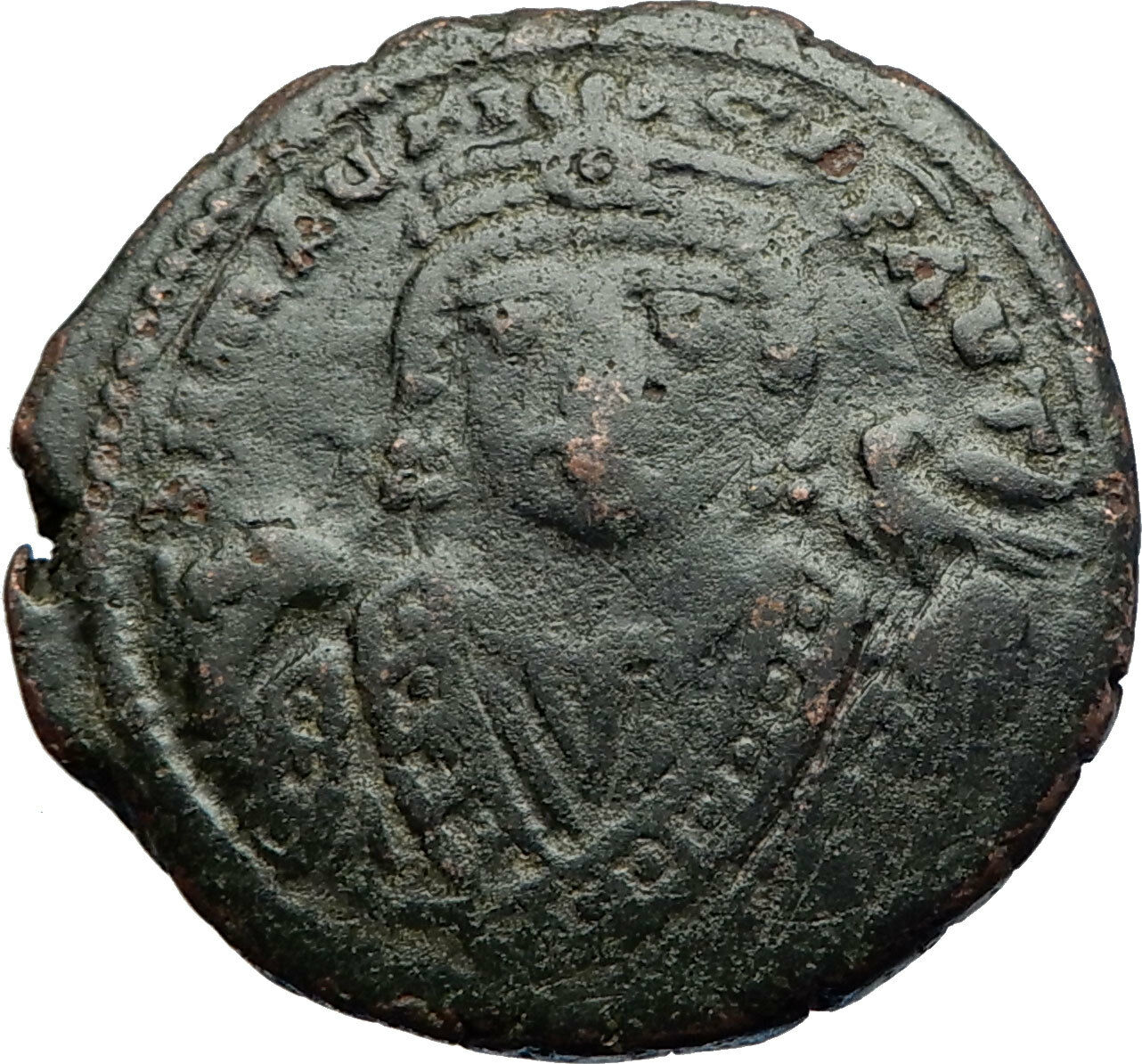 MAURICE TIBERIUS 582AD Antioch Follis Authentic Ancient Byzantine Coin i71185