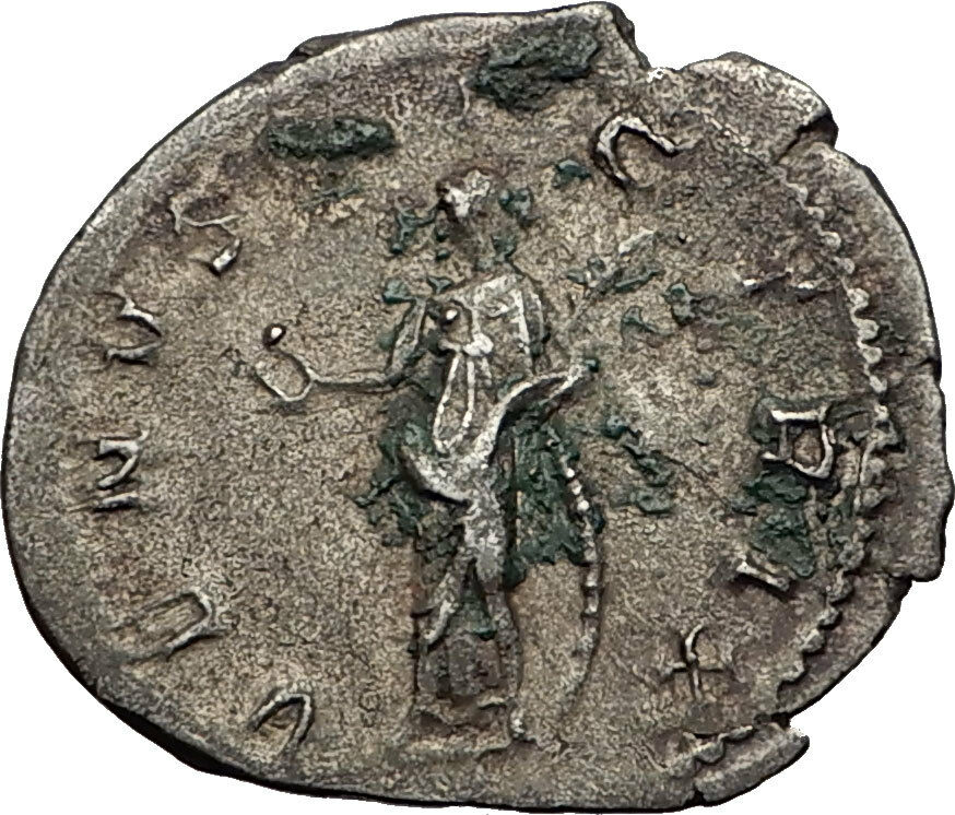 Salonina 257AD Authentic Genuine Silver Ancient Roman Coin Venus Love i58981