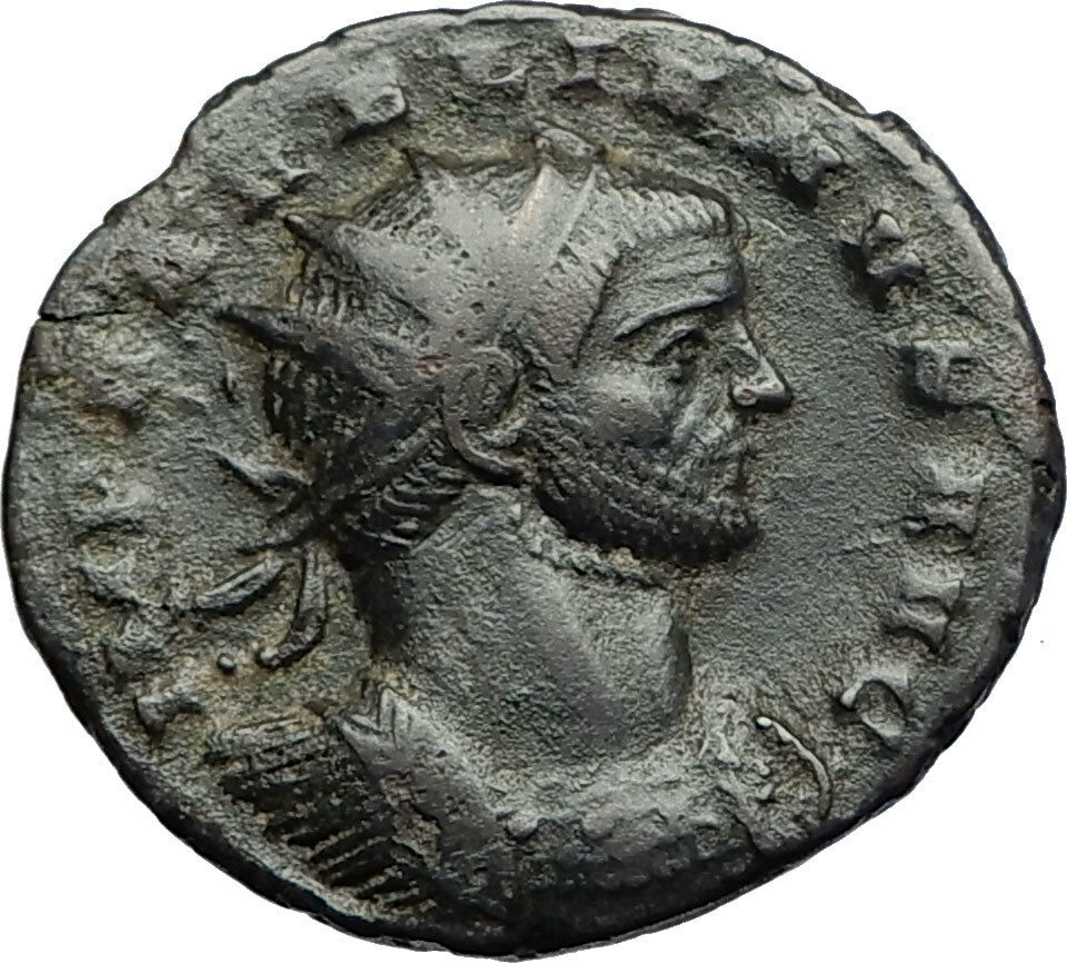 AURELIAN Authentic Ancient 271AD MILAN Genuine Original Roman Coin ROMA i71187