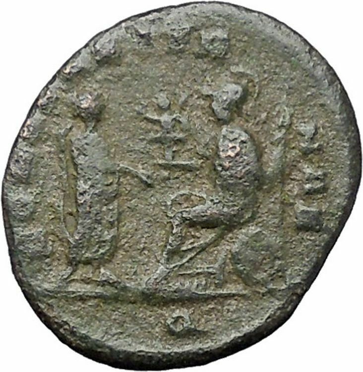 AURELIAN receiving Victory from Roma 270AD Rare Ancient Roman Coin i48040