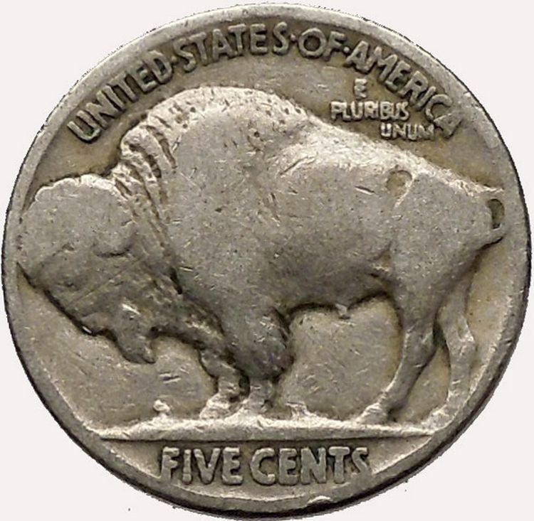 1923 BUFFALO NICKEL 5 Cents of United States of America USA Antique Coin i43591