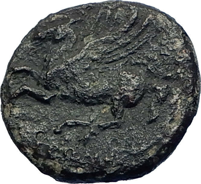 SYRACUSE Sicily 317BC Agathocles Apollo Pegasus Ancient Greek Coin i73965