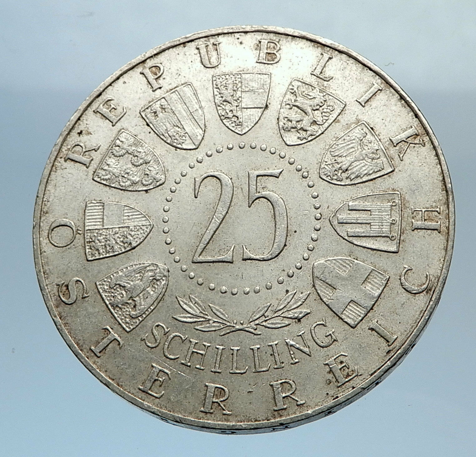 1960 AUSTRIA Carinthian Plebiscite 40th Antique Silver 25 Schilling Coin i71594