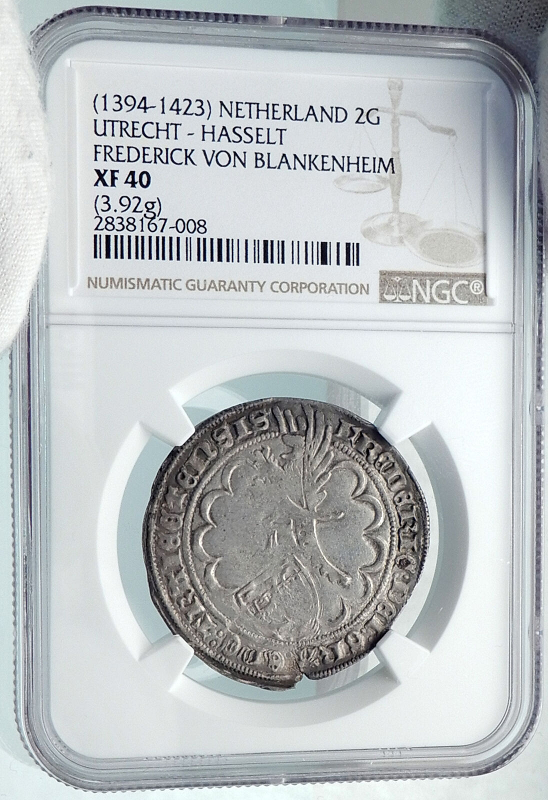 1393-1423 NETHERLANDS Holland ULTRECHT HASSELT Silver Antique Coin NGC i81860