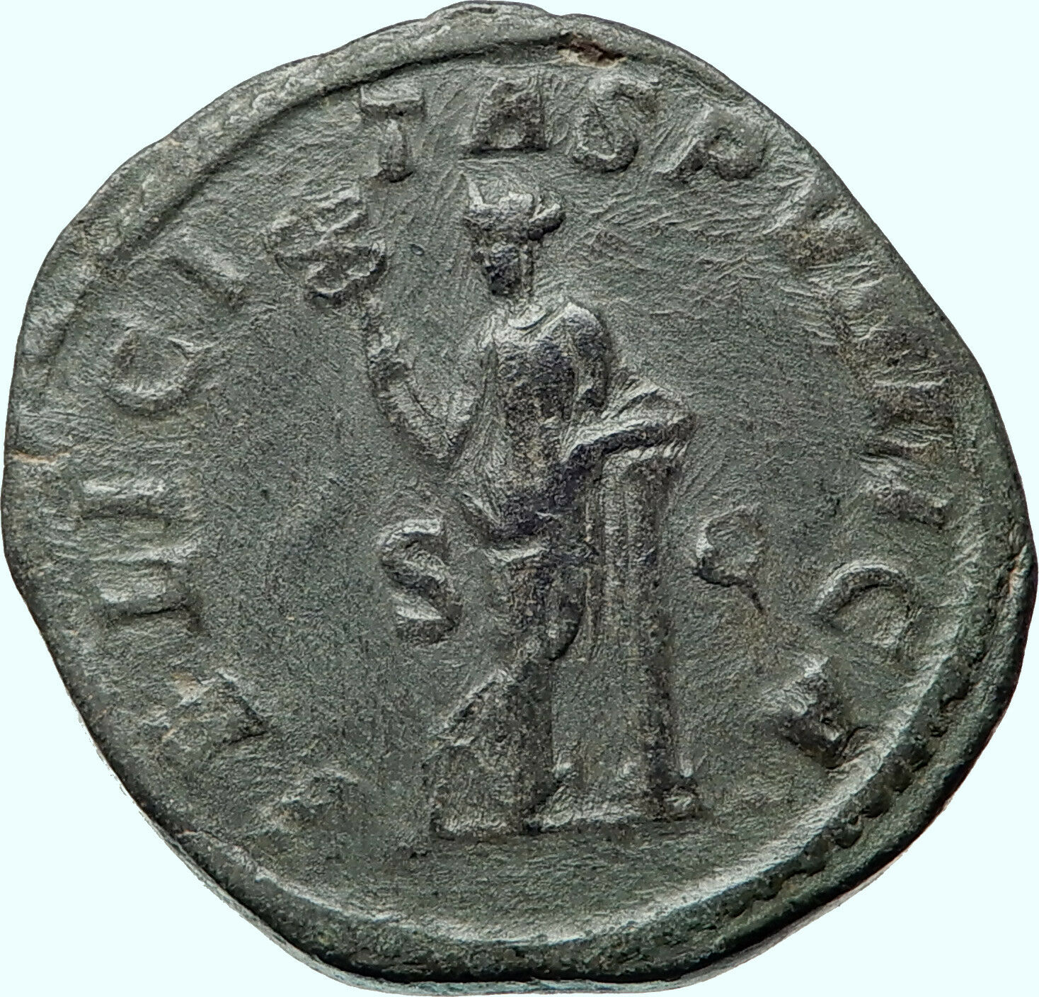 JULIA MAMAEA Authentic Ancient 228AD Rome SESTERTIUS Roman Coin FELICITAS i42151